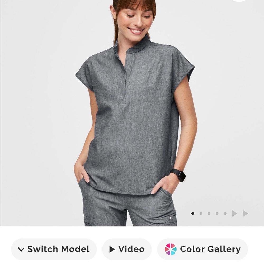 Figs Women's Charcoal Blouse